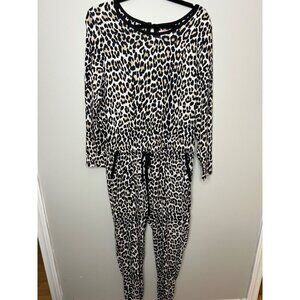 Kate Spade cheetah print romper women’s size Large comfy warm